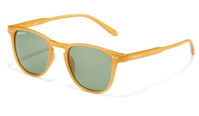 Oculos de Sol Cosmopolitan Amber com lentes verdes vista lateral